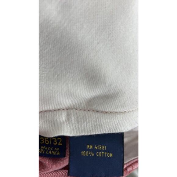 Polo Ralph Lauren Classic Fit Pink Red Pants 36 X 32 Salmon Chinos Men’s Preppy - Picture 10 of 10